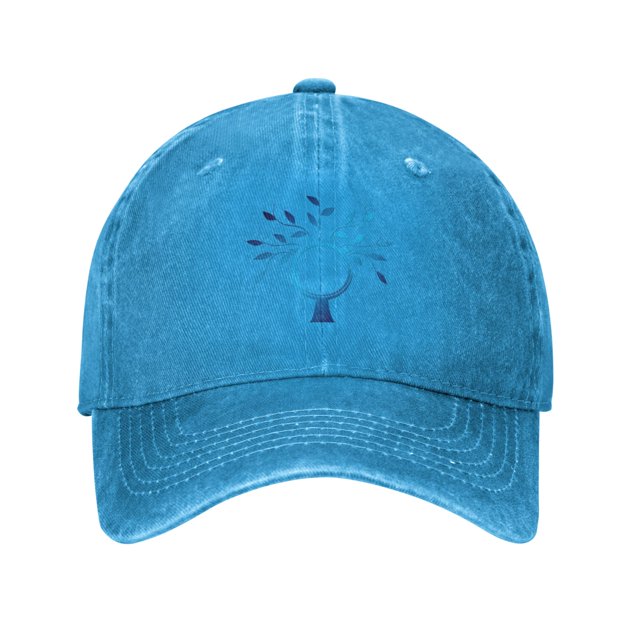 ZICANCN Casquette de Baseball Réglable Femmes, Chapeaux Tree Earth Environment pour Hommes Adulte Lavé Coton Denim Mode Baseball Caps, Bleu