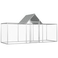 thumbnail image 2 of vidaXL Chicken Cage Walk-in Chicken Coop Pen Poultry Cage Galvanized Steel, 2 of 37