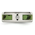 thumbnail image 4 of Chisel Stainless Steel Polished Camouflage .03 Carat Diamond 8mm Band, 4 of 8