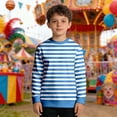 thumbnail image 6 of Tiijoy Boys Striped Crewneck Sweatshirt Kids Casual Long Sleeve Pullover Top, Sizes 3-14, 6 of 6