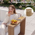 thumbnail image 4 of Lazysunset 6-Piece Outdoor Wicker Patio Conversation Set, U-Shade Luxurious outdoor furniture Sofa, 4 of 10