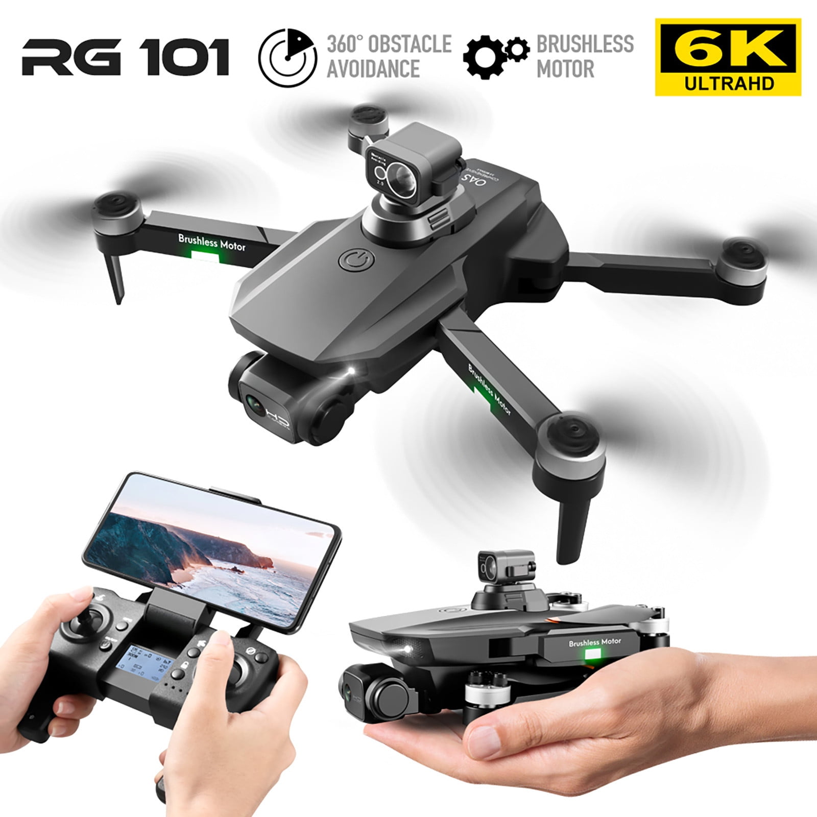 Wepro 4K Folding Drone Self stabilizing Aerial Gimbal Motor Three