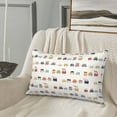 thumbnail image 5 of Sikiie Colorful Trains Print Plush Pillow Cover, Wrinkle-proof and Stain-resistant Pillow Protector without Pillow Core, Home Decoration-20"x30", 5 of 6