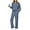 05 - Dusty Blue., variant on Lounge Sets for Women 2025 V Neck 2 Piece Outfits Airport Wide Leg Pants Matching Set Sweatsuits