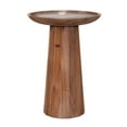 thumbnail image 3 of Dayton SOLID ACACIA WOOD 13 inch Wide Round Contemporary Wooden Accent Table in Light Cognac, Fully Assembled, 3 of 9