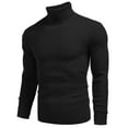 thumbnail image 2 of COOFANDY Mens Ribbed Slim Fit Knitted Pullover Casual Turtleneck Sweater Black XXXXL, 2 of 4