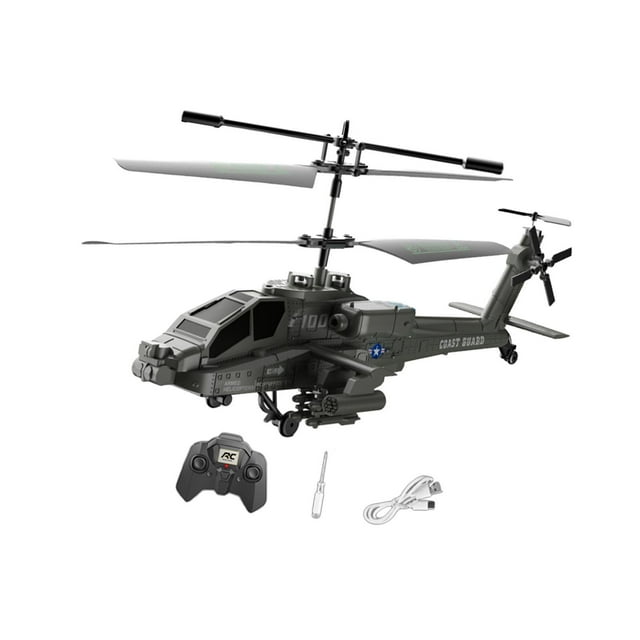 Helicóptero de control remoto Helicóptero RC Avión RC Modelo de avión Giroscopio Verde