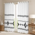 thumbnail image 2 of Erosebridal Vintage Exotic Bohemian Black Out Curtains,White Black Curtains Pack of 2 (42x63 Each) For Men Women, 2 of 7