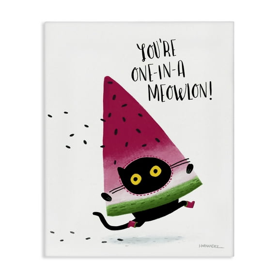 Stupell Industries One In A Meowlon Pun Animals Painting Wrapped Canvas Art Print Wall Art, 16 x 20