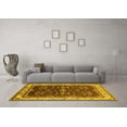 thumbnail image 3 of Ahgly Company Indoor Round Oriental Yellow Traditional Area Rugs, 8' Round, 3 of 4
