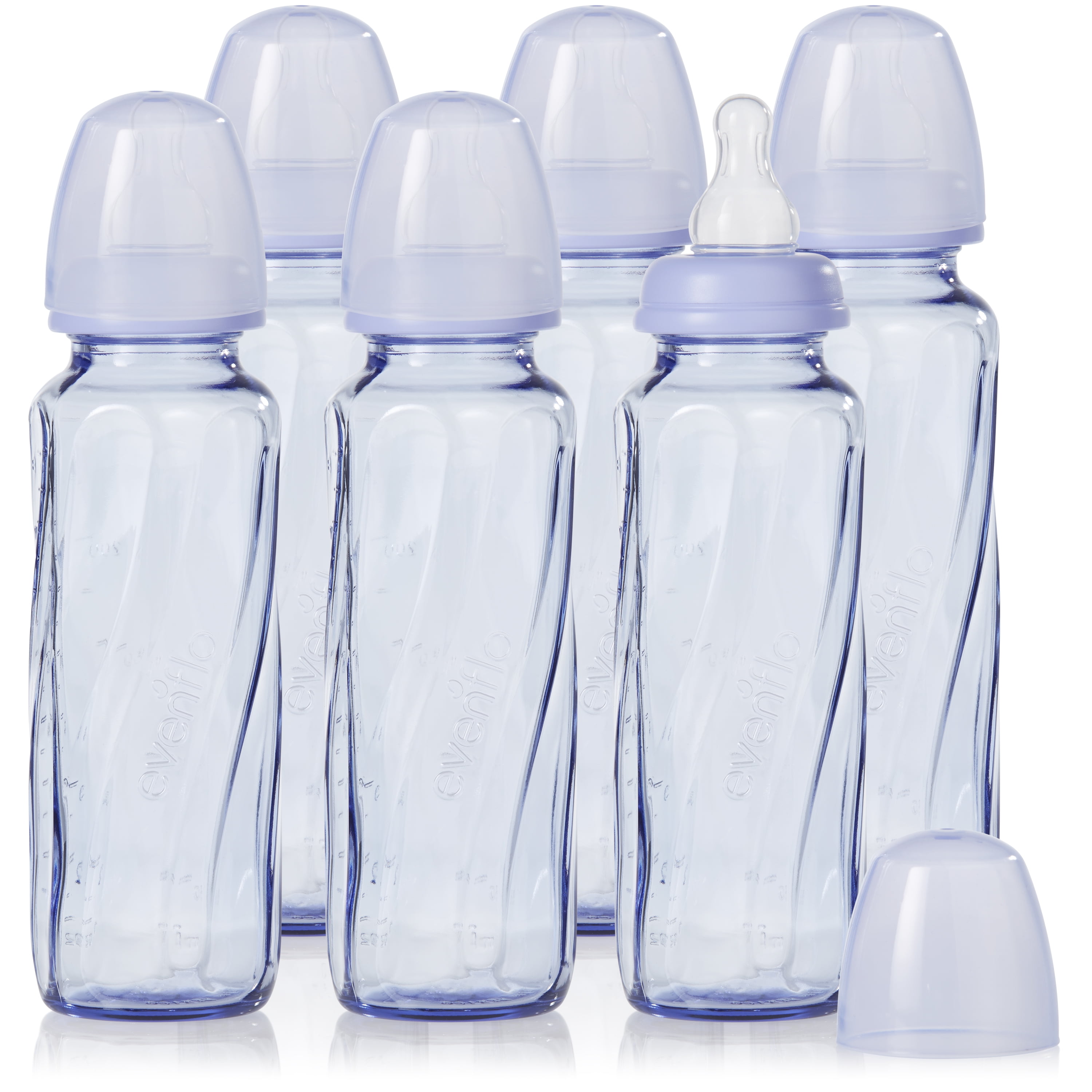 Evenflo Feeding Vented + BPAFree Glass Baby Bottles 8oz, Lavender