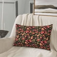 thumbnail image 5 of Sikiie Rose Flowers Print Plush Pillow Cover, Wrinkle-proof and Stain-resistant Pillow Protector without Pillow Core, Home Decoration-14"x20", 5 of 6
