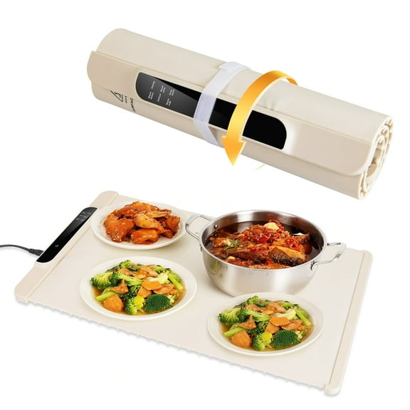 Fohil Warming Mat for Food, Electric Warming Tray with 6 Temperature Settings for Gatherings