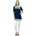 thumbnail image 5 of Bimba Women's Casual Loose Fit Tunic Ethnic Style 3/4 Sleeve Short Kurti Top, 5 of 5