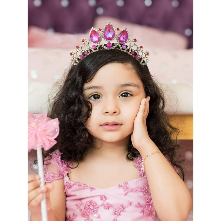 princess dress up crown Princess Tiaras for Little Girls, Kids Dress-up Crown Headband, Birthday  Wedding Halloween Cosplay Hair Accessories