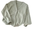 thumbnail image 1 of FAIWAD Girls Knit Cardigan Long Sleeve Hollow Out Button Knit Sweater Open Front Soft Knit Plus Size Outerwear, 1 of 6