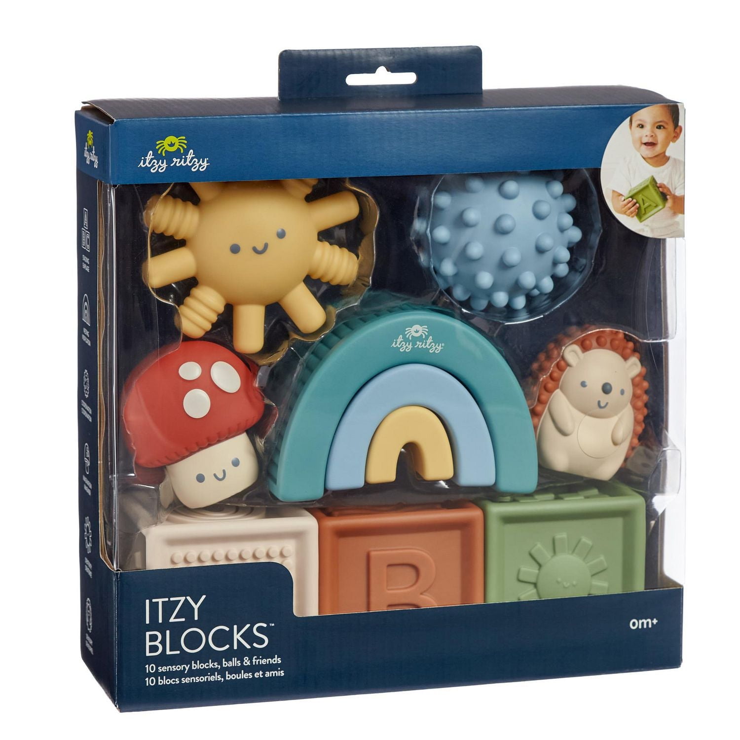Itzy Ritzy Itzy Blocks Stacking and Nesting Toy for Infants, 6+ Months