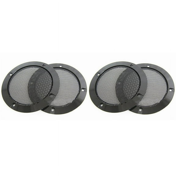 4Pcs 4 Inch Speaker Speaker Grille Speaker Replaceable Round Speaker Protection Grille