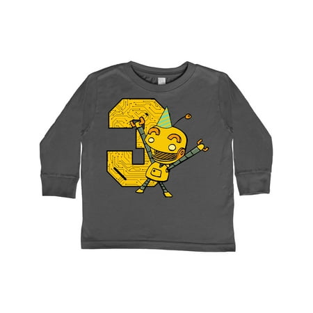

Inktastic Robot 3rd Birthday Gift Toddler Boy or Toddler Girl Long Sleeve T-Shirt