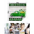 thumbnail image 4 of Saint Patrick's Day Cloth Napkins Set of 4 Reusable Dinner Napkins, Spring Green Grass Truck Gray Wood Plaid Cocktail Napkin Washable Table Napkins for Wedding/Holiday Party/Baby Shower 20"x20", 4 of 7