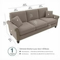 thumbnail image 3 of Coventry 85W Sofa in Tan Microsuede, 3 of 7