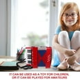 thumbnail image 3 of OULII 1Pc Red Plastic Accordion Portable for Beginner Music Practice and Playing, 3 of 6