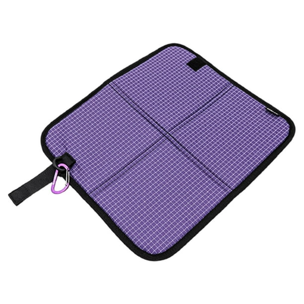 Cojín de asiento plegable de tela Oxford impermeable 35x31x1cm multifuncional portátil Violeta
