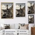 thumbnail image 4 of Designart "Lighthouses by the Cliff Monochrome" Nautical & Beach Floater Framed Canvas Print, 4 of 7