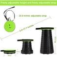 thumbnail image 2 of LZCKDPX Upgraded Collapsible Stool, 400lbs Max Weight, Lightweight But Sturdy, Portable Retractable Folding Telescoping Foldable Camping Stool for Adults Outdoor Fishing Hiking Travel BBQ,Green, 2 of 7
