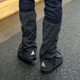 thumbnail image 2 of Botas de lluvia impermeables negras, cubrezapatos con tiras reflectantes (1 par) (tamaño XXL), 2 of 5