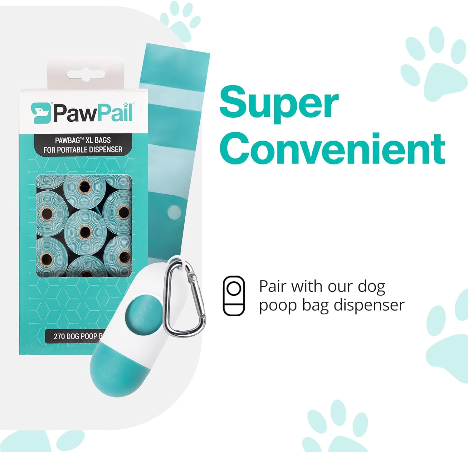Premium Poop Bags for Dogs, Easy-Open, Suitable for Home and Commercial Use, Leak Proof Pet Waste Bags Refills for Dispenser, Mild Floral Scented, 18 Rolls of 15 Bags & 270 Bags per Box