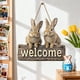 thumbnail image 5 of 2 Piezas Letrero de Bienvenida Puerta Conejo Madera Placa Colgante Fiesta Pascua Primavera Adecuado para Puerta Pared Ventana Decoración de Hogares, 5 of 6