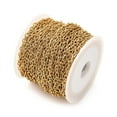 thumbnail image 2 of 304 Stainless Steel Cable Chains Ion Plating(IP) with Spool Soldered Real 18K golden Plated 2.5x5x0.5mm 10m, 2 of 3