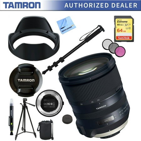 Tamron SP 24-70mm f/2.8 Di VC USD G2 Lens for Nikon Mount with TAP-IN Console Plus 64GB Accessories