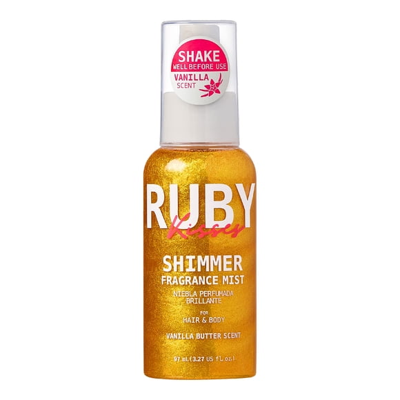 Bruma aromática Ruby Kisses Shimmer Vanilla con purpurina, 250 ml