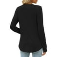 thumbnail image 4 of ZJXFGS Cute Blouses for Women Women'S Shirts Fall Shirts Tops for Women Trendy Cooling Shirts Y2K Tops for Women Ladies Blouses Concert Tops for Women Black S, 4 of 7