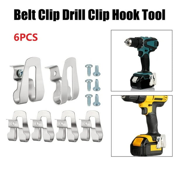 6 Pcs Drill Belt Clip Hook for Makita 18V Max Tools with 8mm cap studs  screws