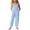 Blue, variant on Girls Loose Fit Overall Pocket Pants - Stylish Casual Pants with Attached Bib Design, Soft Comfortable for Everyday Play