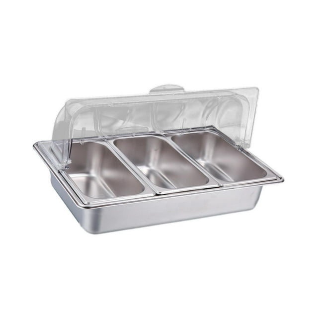 Tnarru Buffet Chafer Set Chafing Buffet Chafer Set Parties Catering Events Banquet Rectangular Catering Stainless Steel Chafing Dish 3 slots