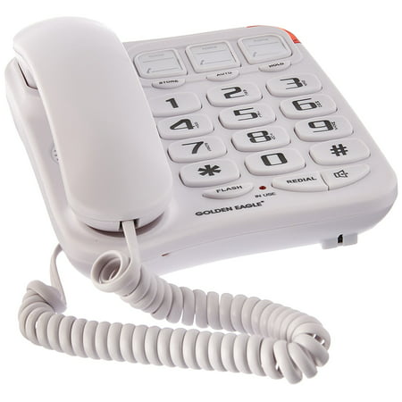 Handset Landline Telephone (GE3104WH), Built in speakerphone By Golden