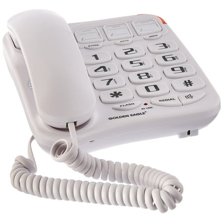 Handset Landline Telephone (GE3104WH), Built in speakerphone By Golden (Best Business Landline Phone)