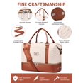 thumbnail image 3 of Bolsa de viaje Focdod Travel Weekender para mujer, beige y marrón, 3 of 6