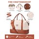 thumbnail image 3 of Bolsa de viaje Focdod Travel Weekender para mujer, beige y marrón, 3 of 6