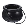 thumbnail image 1 of Black Cauldron Kettle Plastic Witch Kettle Candy Kettle Bucket, 1 of 5