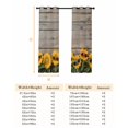thumbnail image 6 of Fsddascl Sunflower Blackout Curtains for Bedroom/Living Room, Thermal Insulated Kitchen Curtains, Sunglasses Rustic Wood Grain Brown Summer Grommet Darkening Window Treatment Drapes 42"x84"x2, 6 of 6