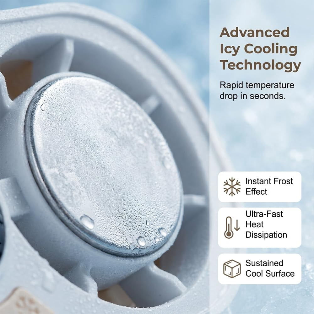 2026 Car Clip on Air Conditioner Fan, Hands-Free Personal Cooling Fan with LED Display, 360° Rotation Portable Mini Fan with 199 Speeds & Semi-Cooling Technology for Cars, Work, Outdoor
