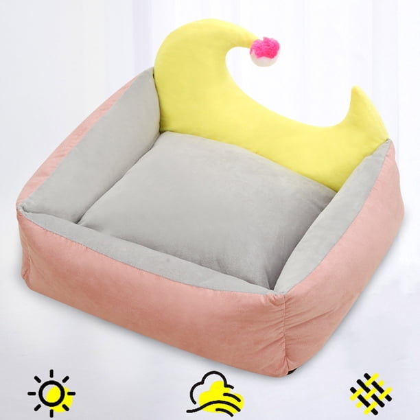 Fiudx Cama para Mascotas con Forma de Flor, Diseño Suave y Relajante, Base Transpirable y Antideslizante, Sueño Cómodo, Apta para Perros y Gatos, Lavable, 40 X 40 Cm para Mascotas de Menos de 4 Kg.