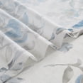 thumbnail image 2 of AZZCIA Sheer Curtains 52"x84", Blue Grey Botanical Leaf Print Linen Texture Grommet Drapes for Bedroom, 2 of 5
