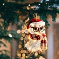 thumbnail image 6 of MOQIN Christmas Tree Owl Pendants Acrylic Owl Decorative Ornaments 2D Fun Christmas Pendant Decoration Christmas Tree Decoration Holiday Winter Decoration Gift, 6 of 8
