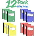 thumbnail image 6 of E-CLIPS USA Wide Ruled Notebooks and Hard Cover Composition Notebooks with Marble Design, 12-Pack, 6 of 6